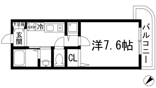 リーガルコート山本駅前の物件間取画像